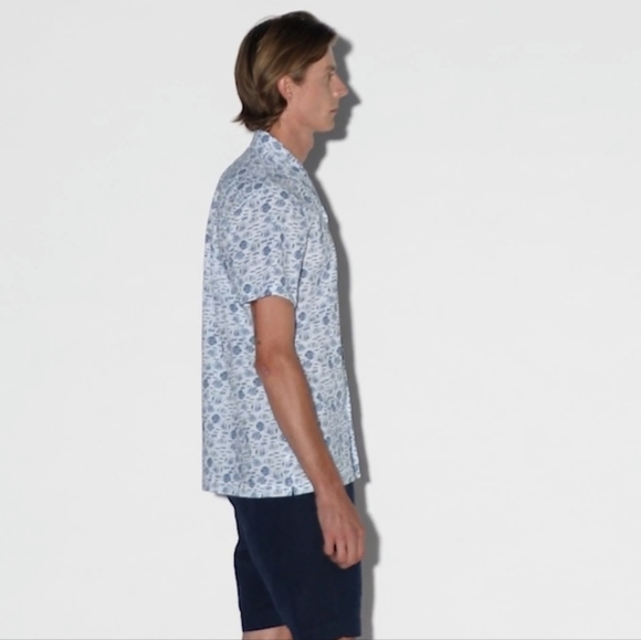Bugatchi Jackson Fish Print Short Sleeve Shirt - Picture 4 of 12